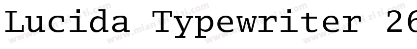 Lucida Typewriter 26字体转换